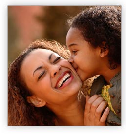 stock photo of mom and daughter